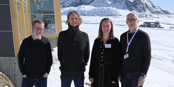 The Nordic Master in Cold Climate Engineering consortium 2018 in Sisimiut, Greenland. Photo: Sabina Askholm Larsen.